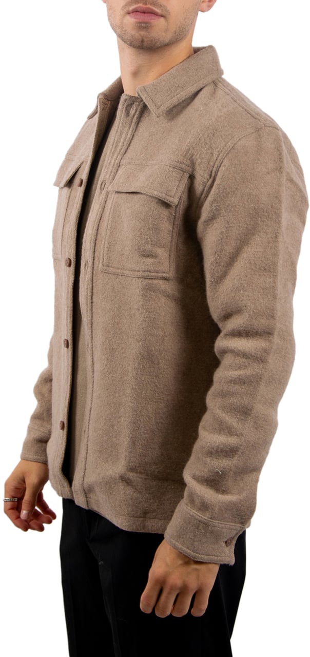 Pure Path Regular Fit Overshirts Beige