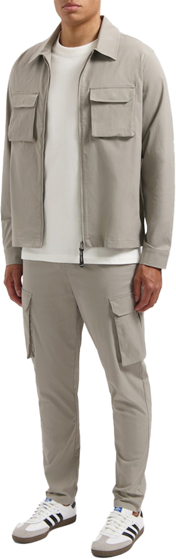 Pure Path Pure Path Overshirt Met Rits Beige