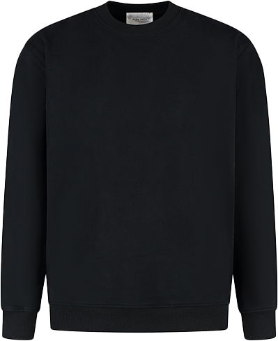 Pure Path Pure Path Loose Fit Crewneck LS Sweaters Zwart