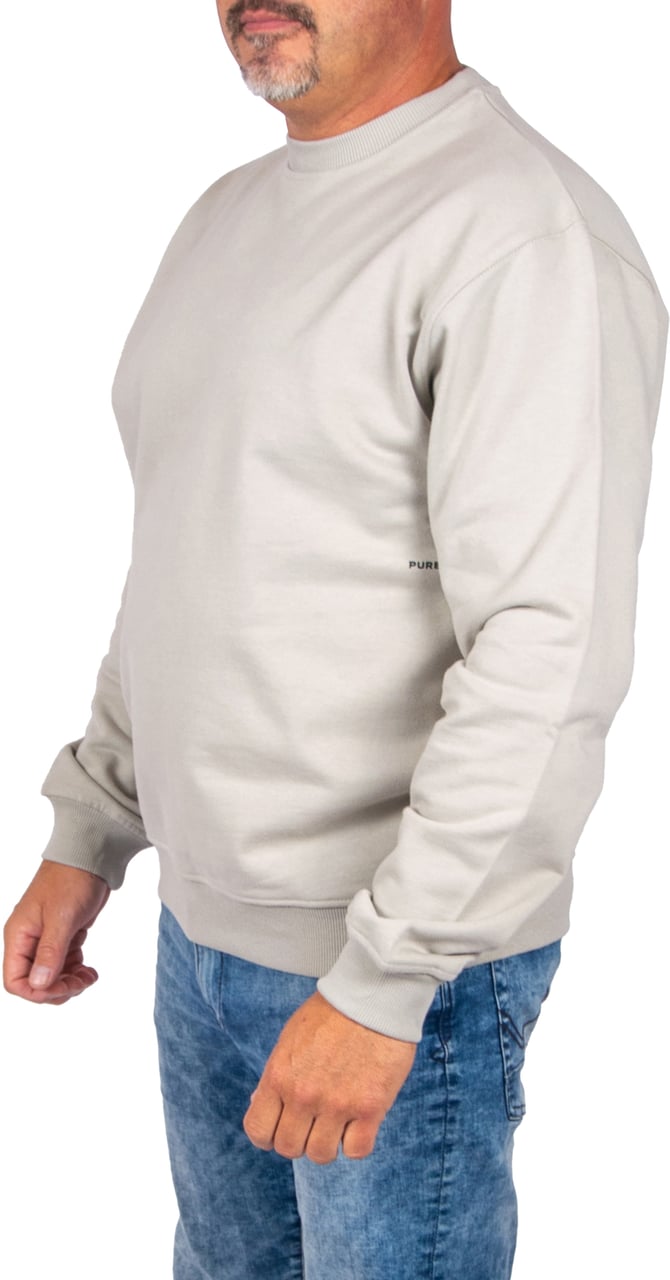 Pure Path Pure Path Loose Fit Crewneck LS Sweaters Grijs