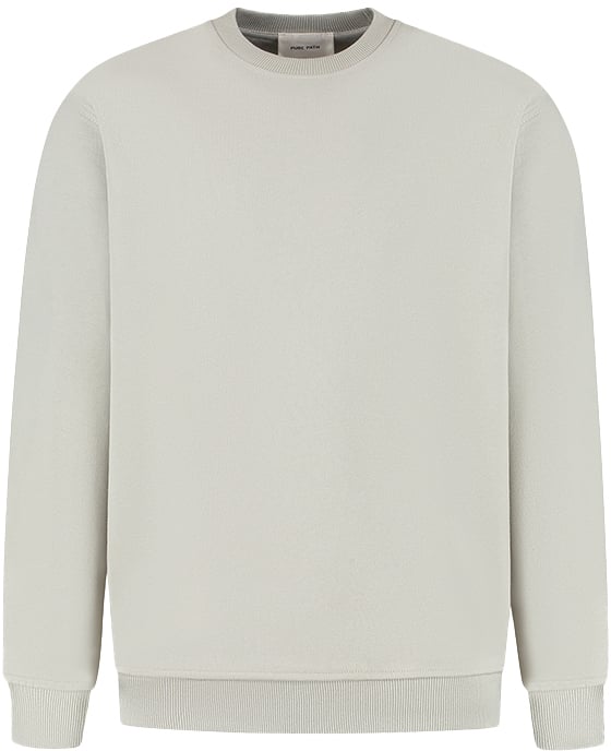 Pure Path Pure Path Loose Fit Crewneck LS Sweaters Grijs