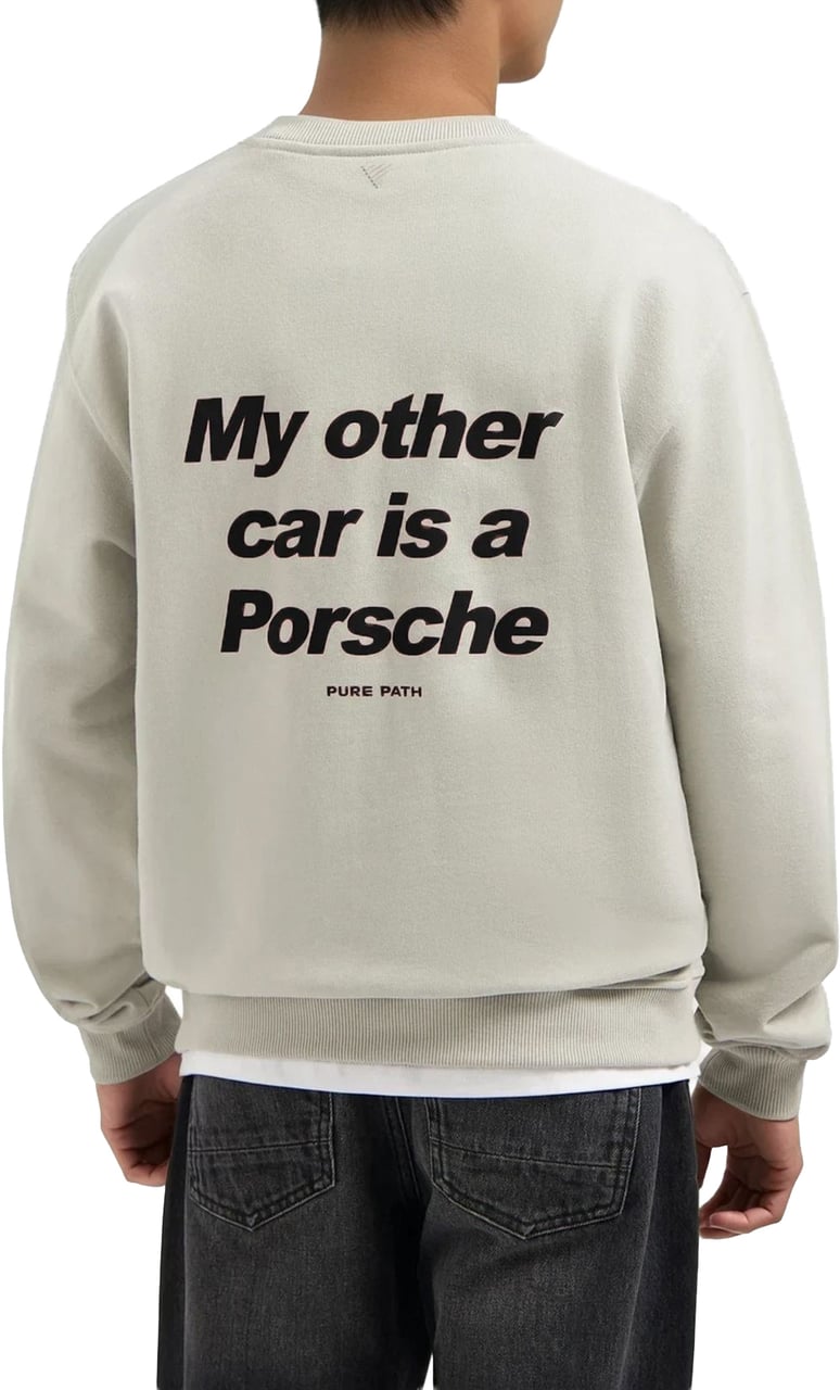 Pure Path Loose Fit Crewneck LS Sweaters Grijs