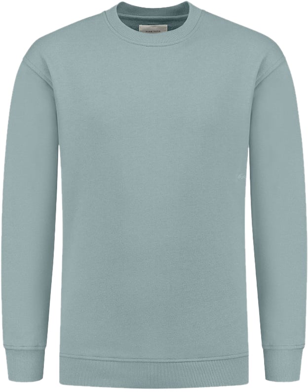 Pure Path Pure Path Loose Fit Sweaters Crewneck LS Blauw