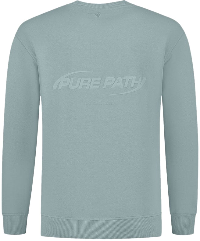 Pure Path Pure Path Loose Fit Sweaters Crewneck LS Blauw