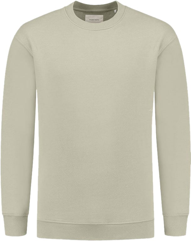 Pure Path Pure Path Loose Fit Sweaters Crewneck LS Groen