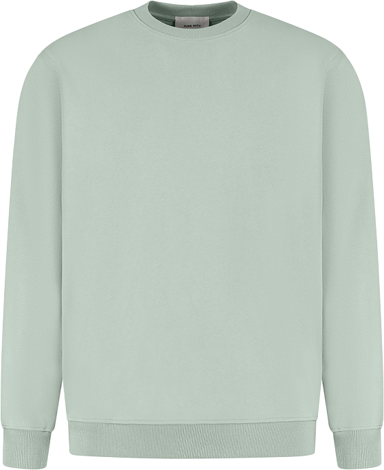 Pure Path Pure Path Loose Fit Crewneck LS Sweaters Groen