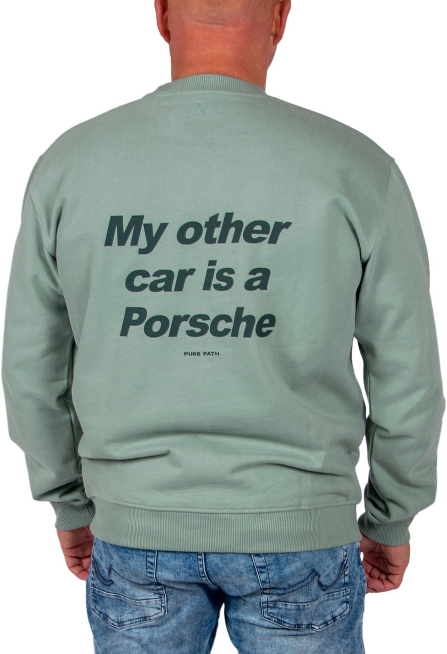 Pure Path Loose Fit Crewneck LS Sweaters Groen
