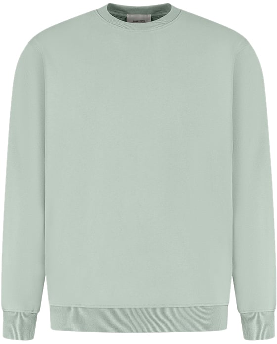 Pure Path Loose Fit Crewneck LS Sweaters Groen