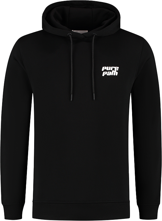 Pure Path Pure Path Regular Fit Sweaters Hoodie LS Zwart