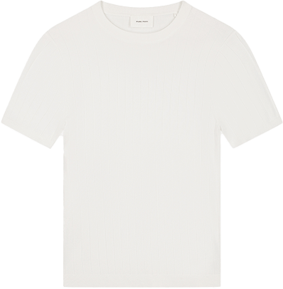 Pure Path Pure Path Dropneedle Knitted T-Shirt Beige