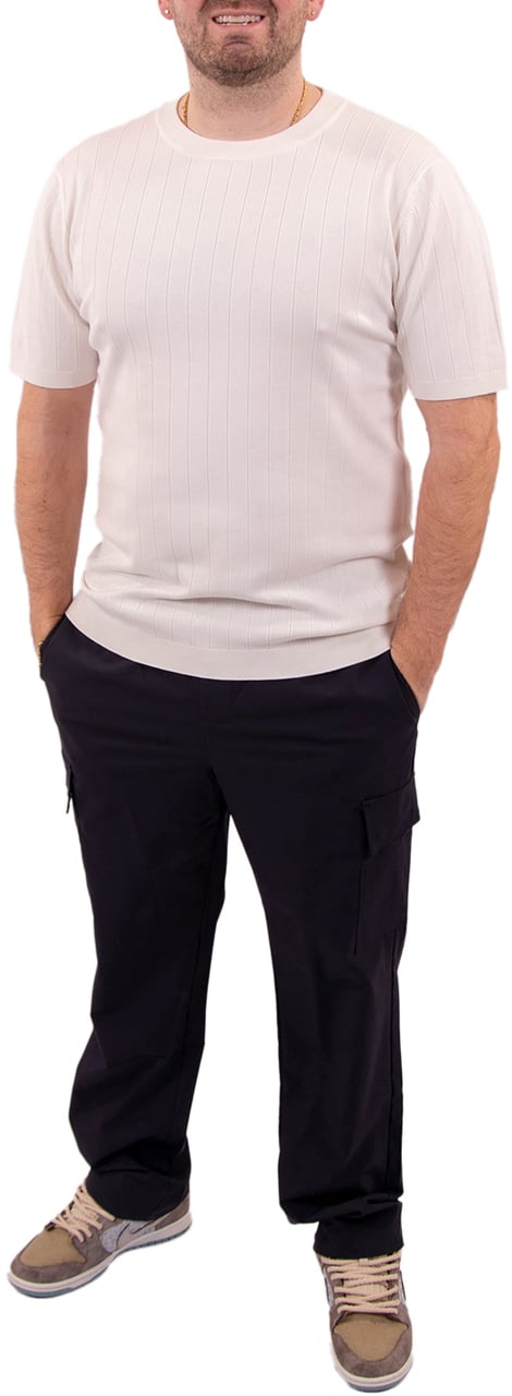 Pure Path Dropneedle Knitted T-Shirt Beige