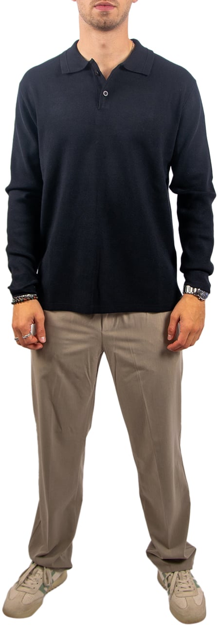 Pure Path Regular Polo Fit Knitwear Zwart