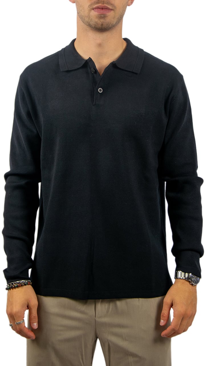 Pure Path Regular Polo Fit Knitwear Zwart