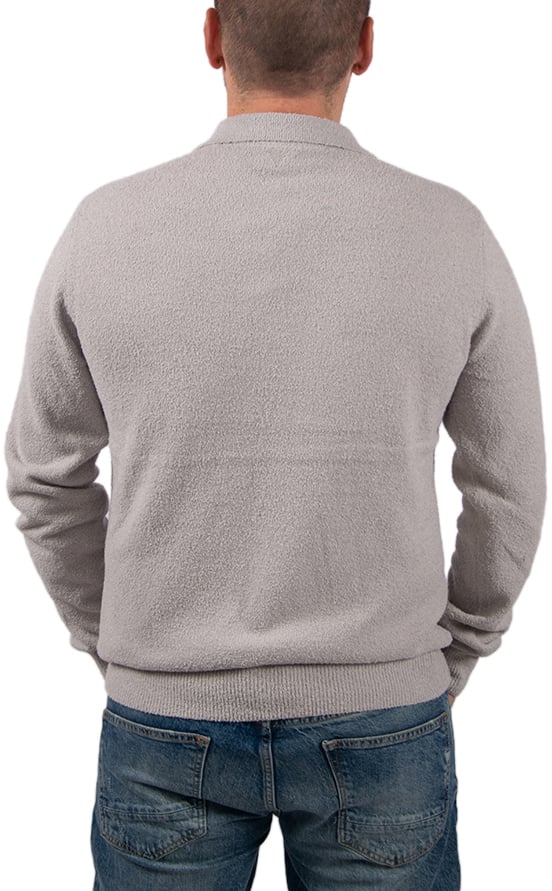 Pure Path Pure Path Regular Fit Zip Polo Knitwear Grijs