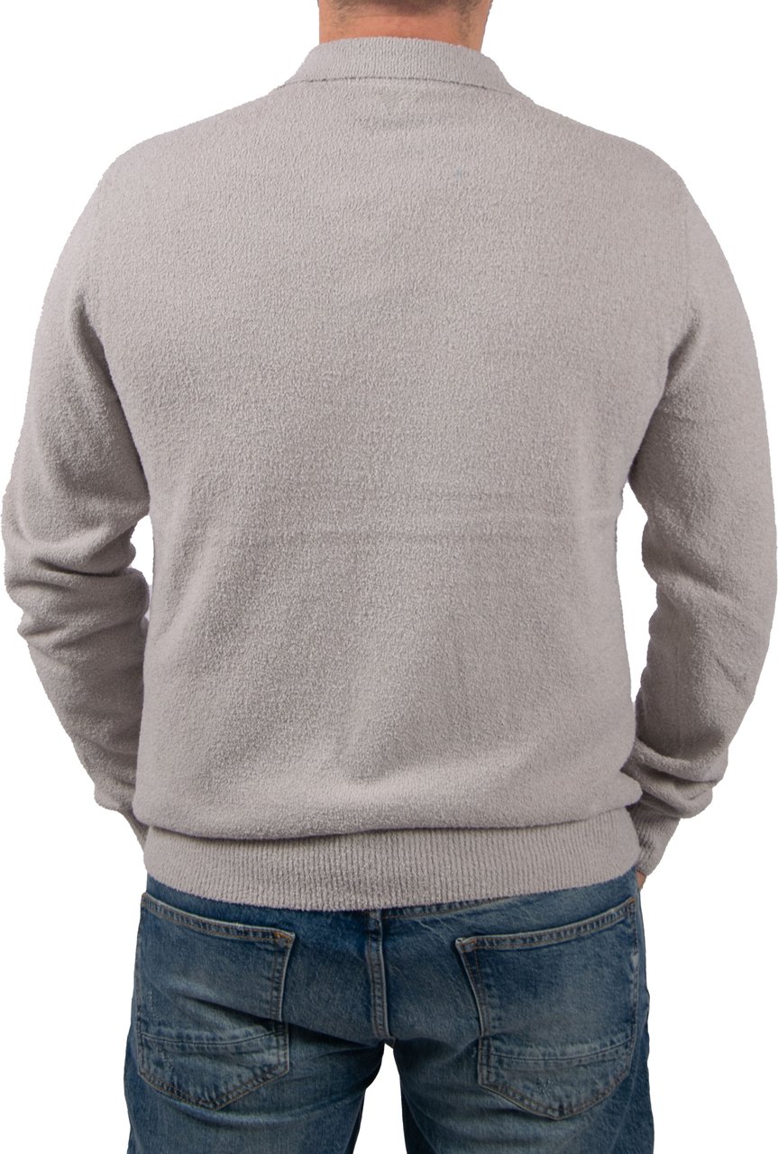 Pure Path Pure Path Regular Fit Zip Polo Knitwear Grijs