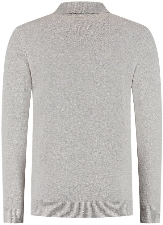 Pure Path Regular Fit Zip Polo Knitwear Grijs