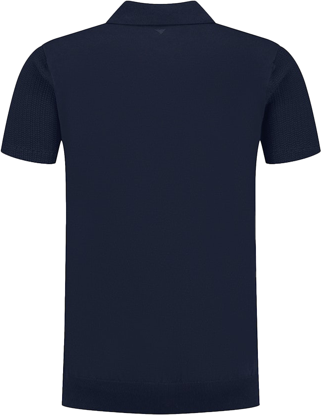 Pure Path Pure Path Regular Fit Polo SS Knitwear Blauw