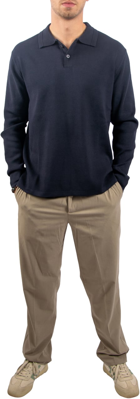 Pure Path Pure Path Regular Polo Fit Knitwear Blauw