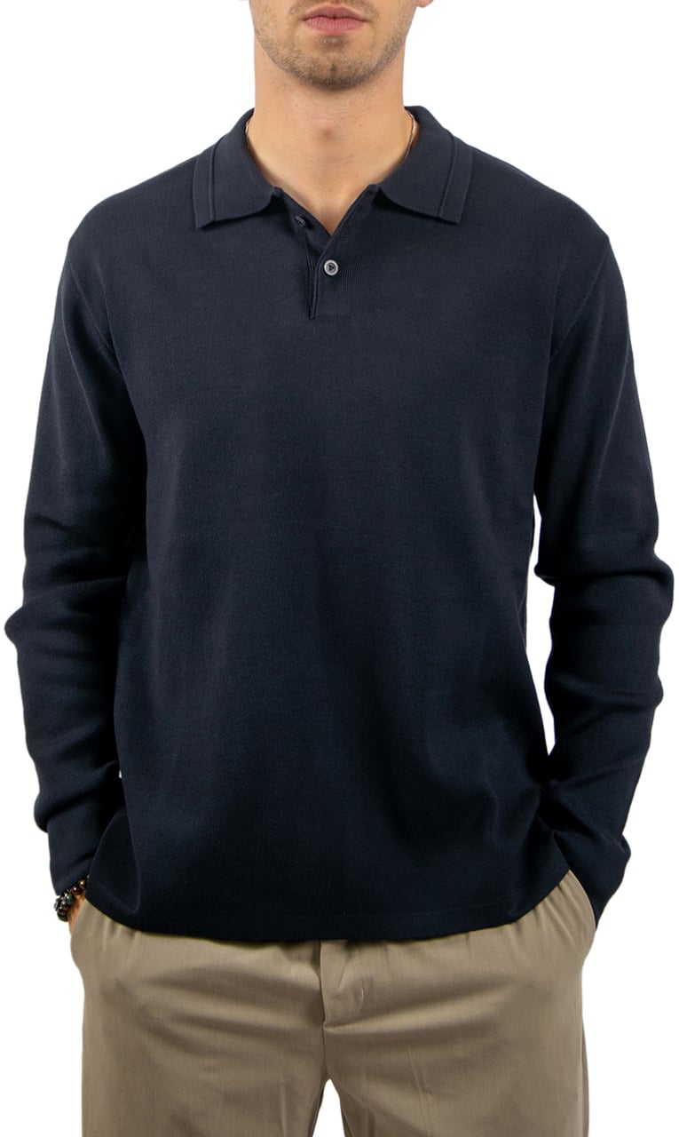 Pure Path Regular Polo Fit Knitwear Blauw
