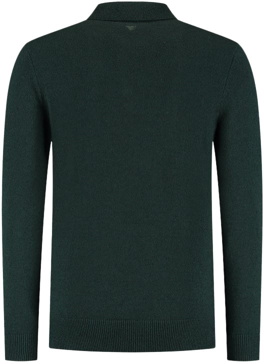 Pure Path Pure Path Regular Fit Zip Polo Knitwear Groen