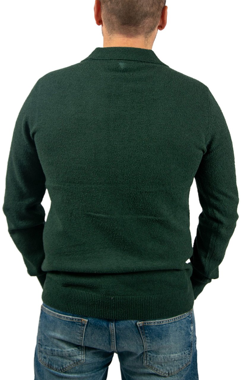 Pure Path Pure Path Regular Fit Zip Polo Knitwear Groen