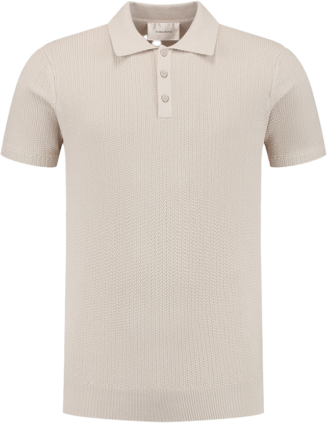 Pure Path Pure Path Braided Knitwear Polo Beige Beige