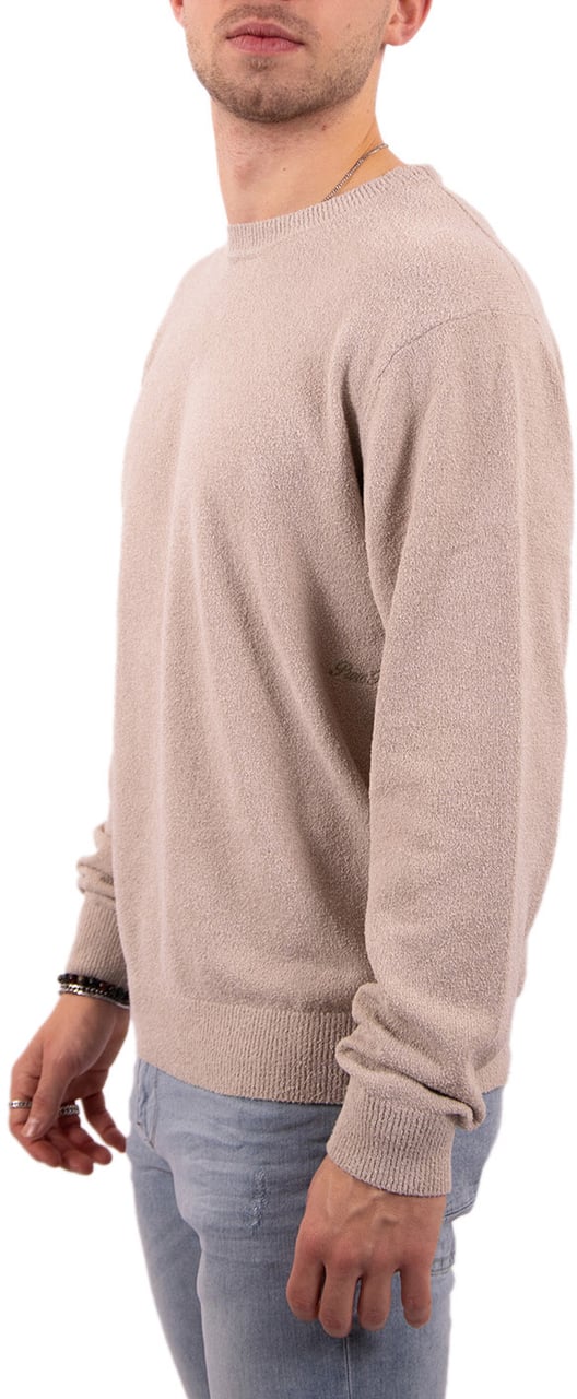 Pure Path Towel Soft Boucle Knitted Crewneck Beige