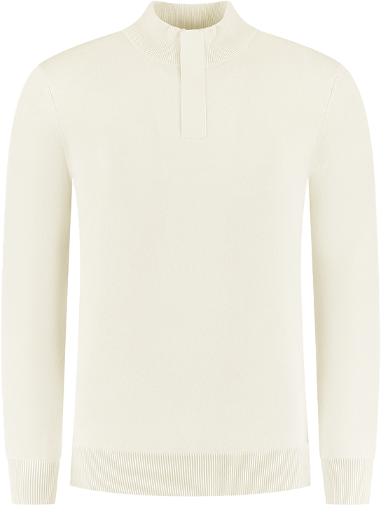 Pure Path Pure Path Regular Fit Half Zip Knitwear Beige