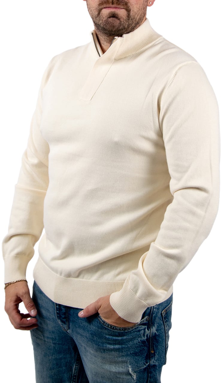 Pure Path Regular Fit Half Zip Knitwear Beige