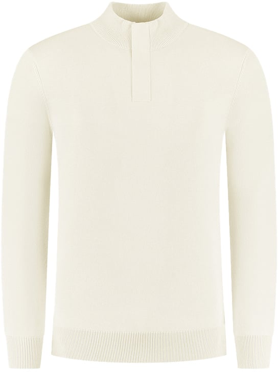 Pure Path Regular Fit Half Zip Knitwear Beige