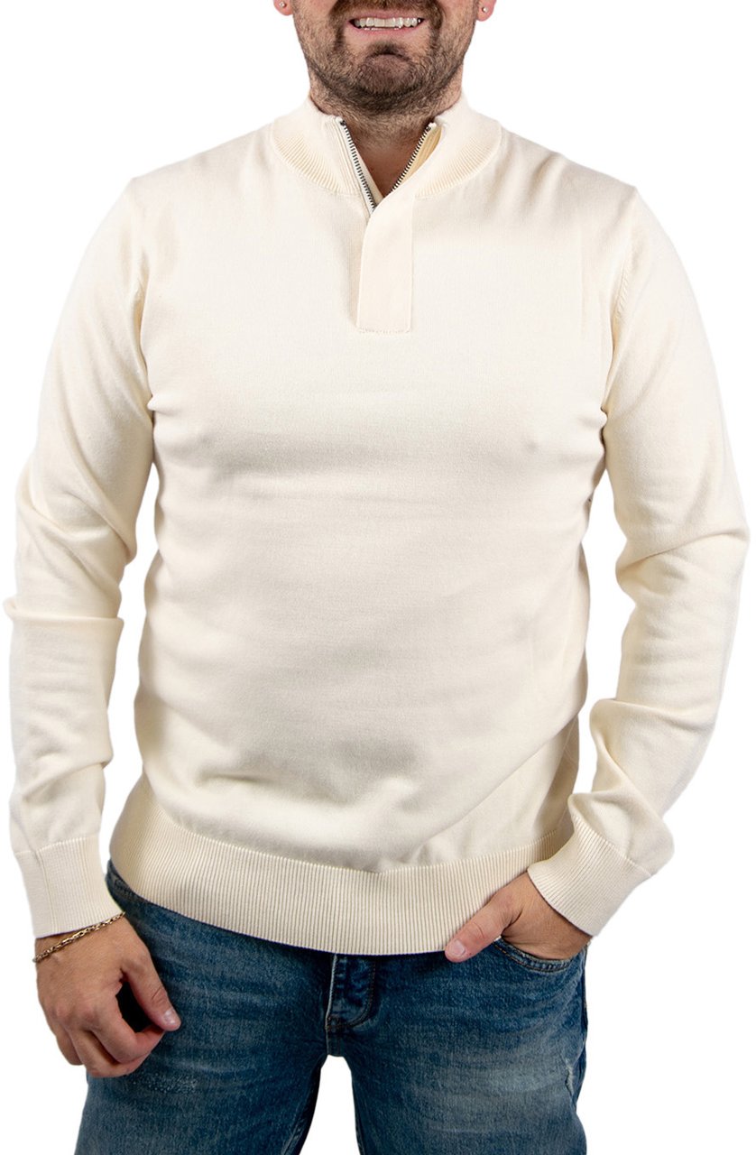 Pure Path Regular Fit Half Zip Knitwear Beige