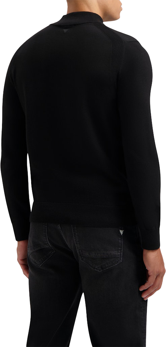 Pure Path Pure Path Regular Fit Knitwear Halfzip LS Zwart