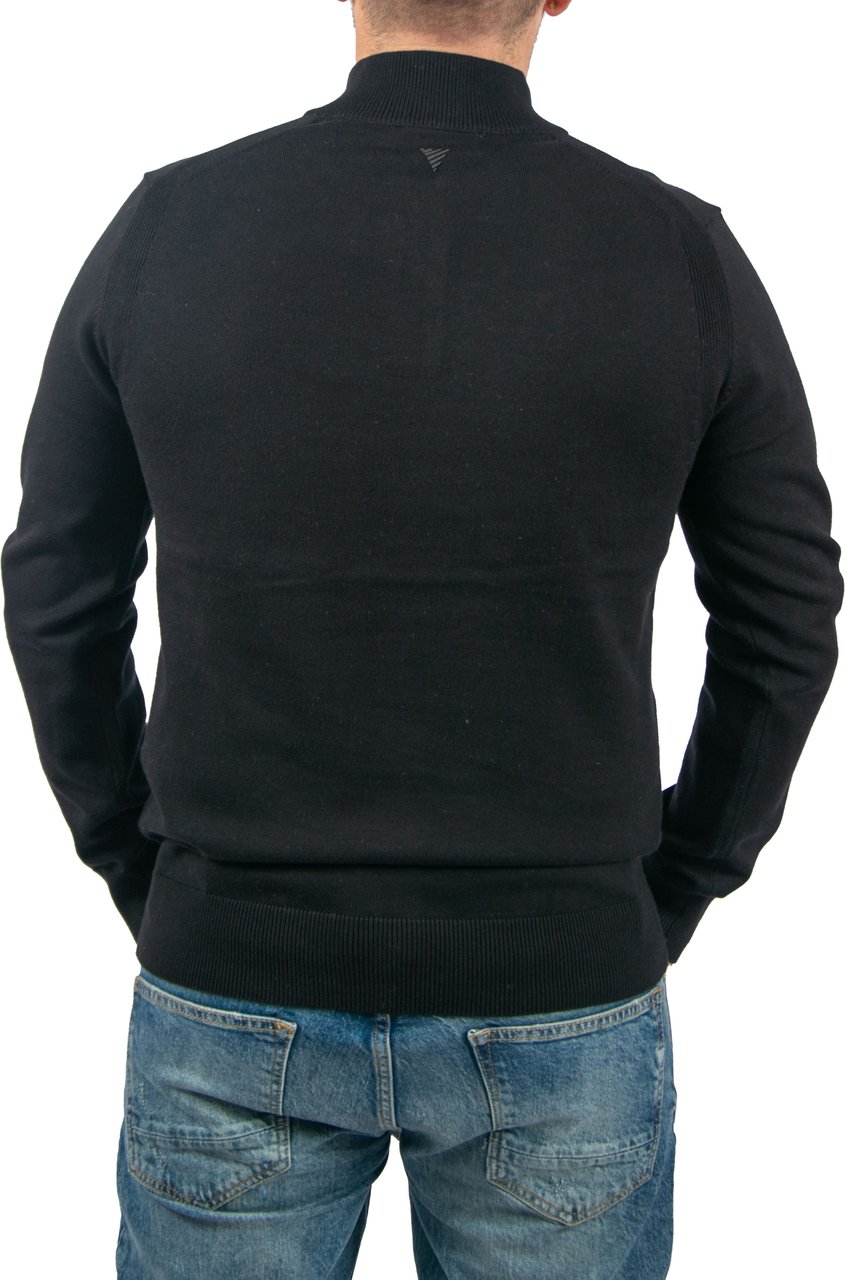 Pure Path Pure Path Regular Fit Half Zip Knitwear Zwart