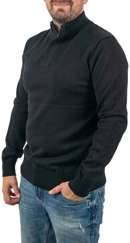 Pure Path Pure Path Regular Fit Half Zip Knitwear Zwart