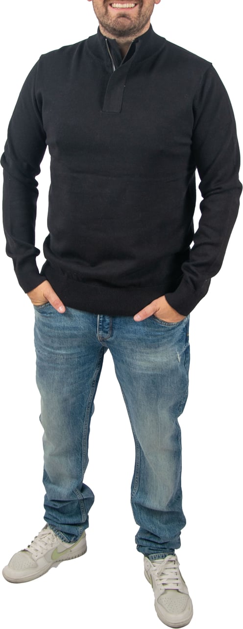 Pure Path Pure Path Regular Fit Half Zip Knitwear Zwart