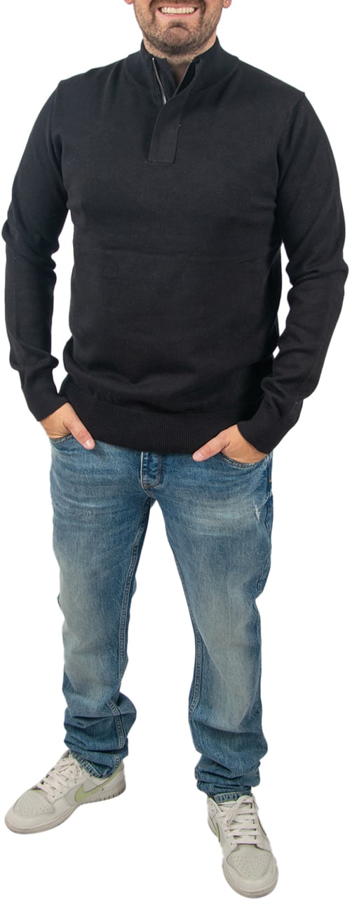 Pure Path Regular Fit Half Zip Knitwear Zwart