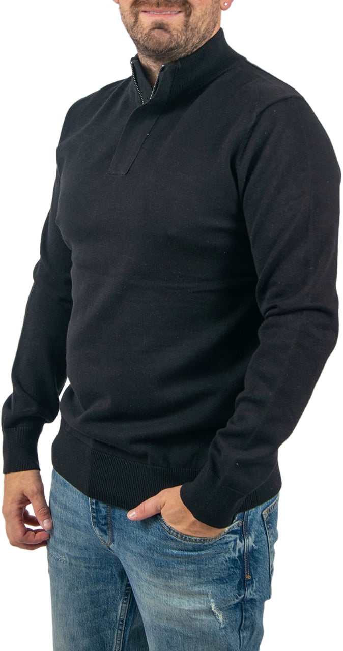 Pure Path Regular Fit Half Zip Knitwear Zwart