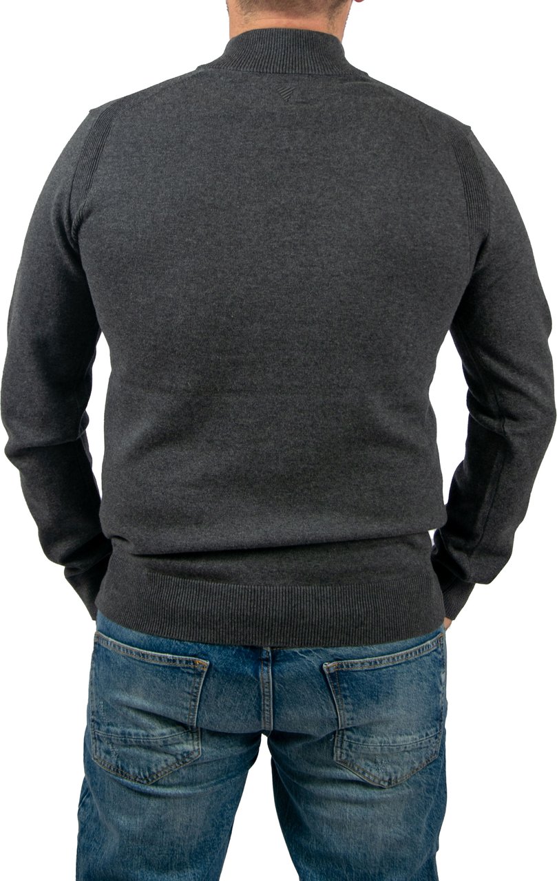 Pure Path Pure Path Regular Fit Half Zip Knitwear Grijs