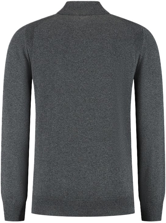 Pure Path Regular Fit Half Zip Knitwear Grijs