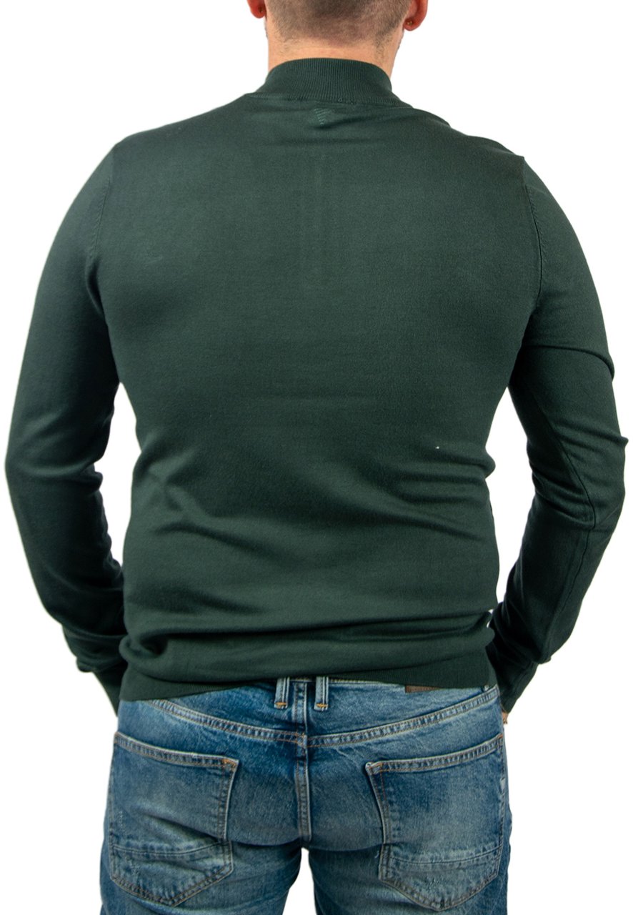 Pure Path Regular Fit Half Zip Knitwear Groen