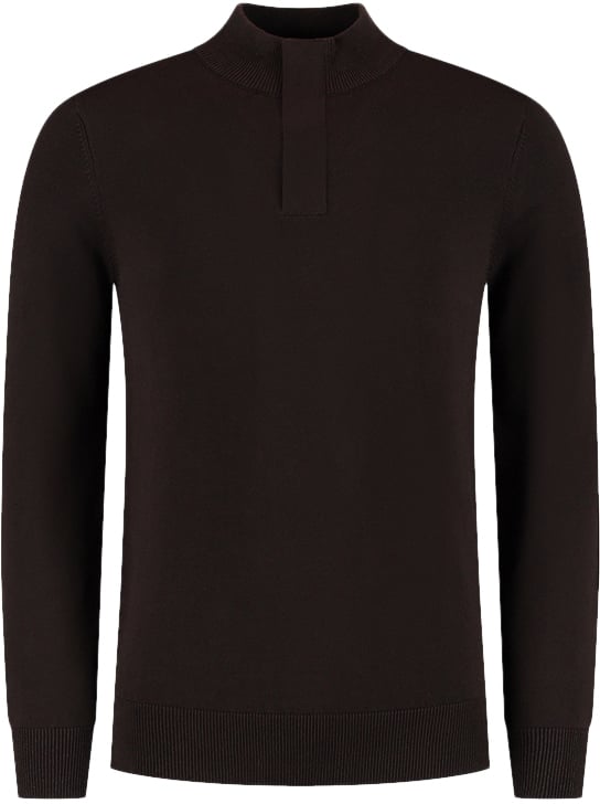 Pure Path Pure Path Regular Fit Half Zip Knitwear Bruin