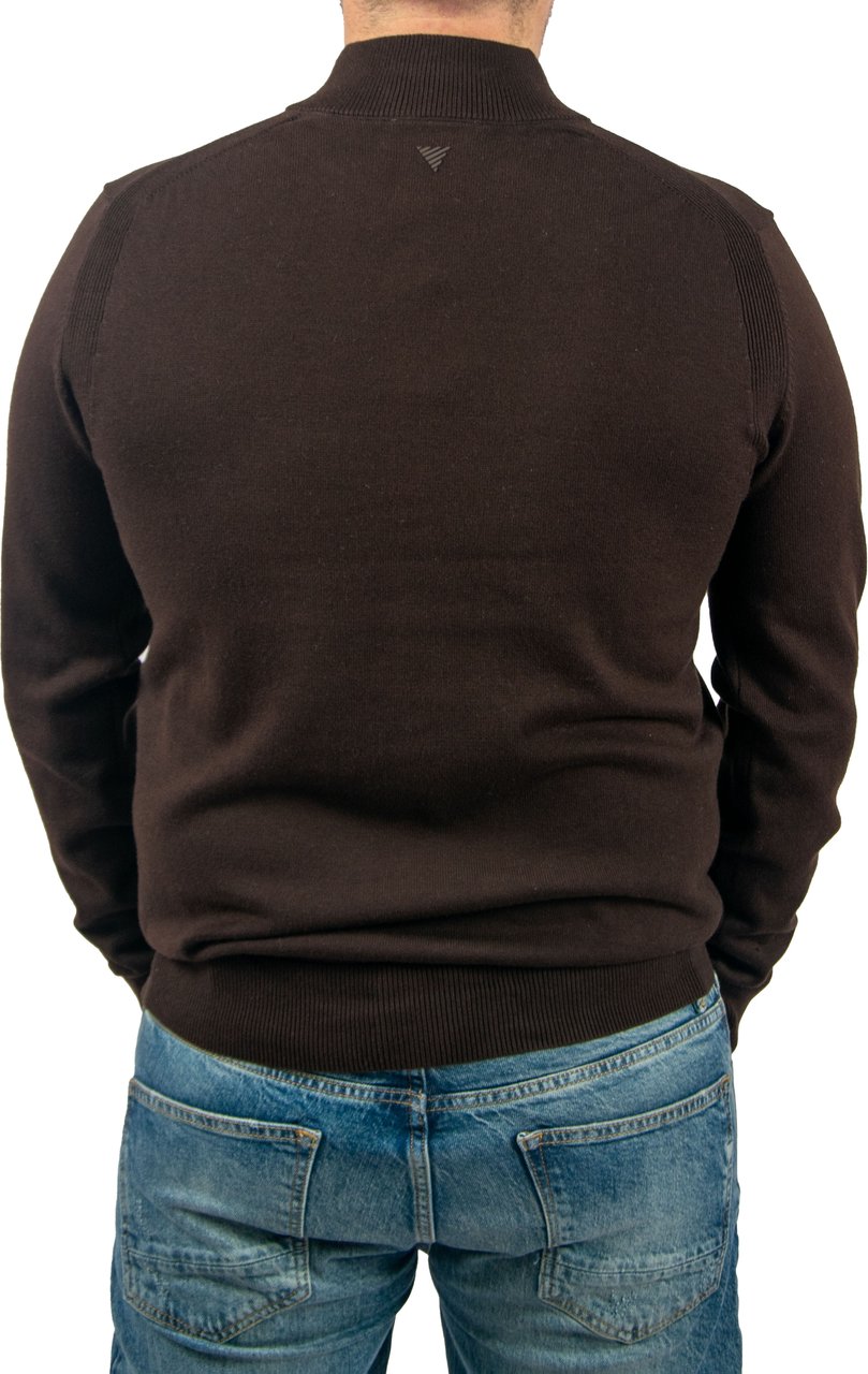 Pure Path Pure Path Regular Fit Half Zip Knitwear Bruin