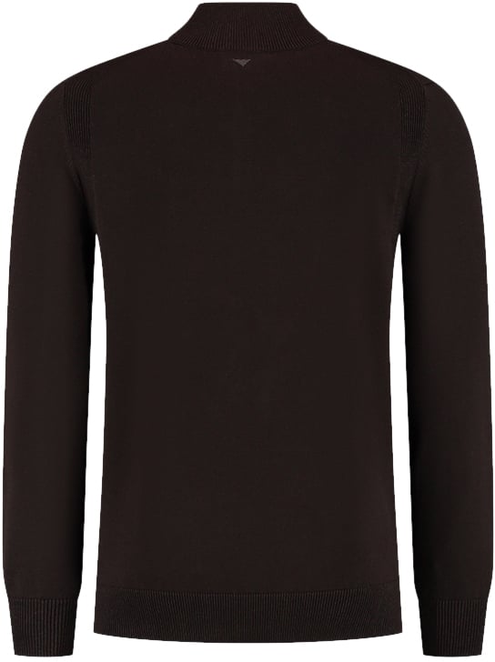 Pure Path Regular Fit Half Zip Knitwear Bruin