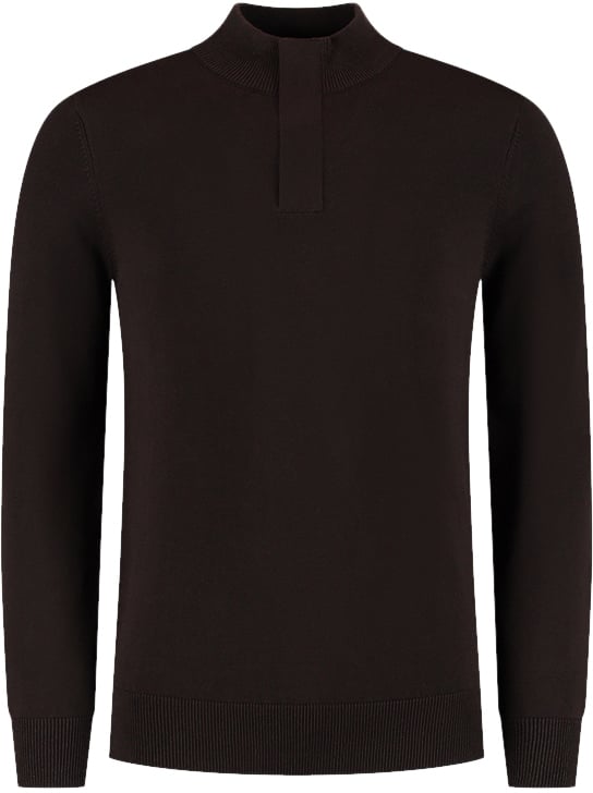 Pure Path Regular Fit Half Zip Knitwear Bruin