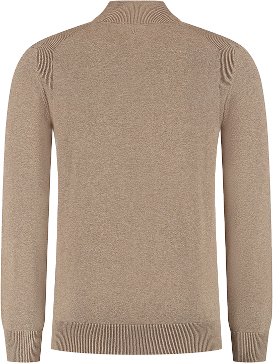 Pure Path Pure Path Regular Fit Half Zip Knitwear Beige