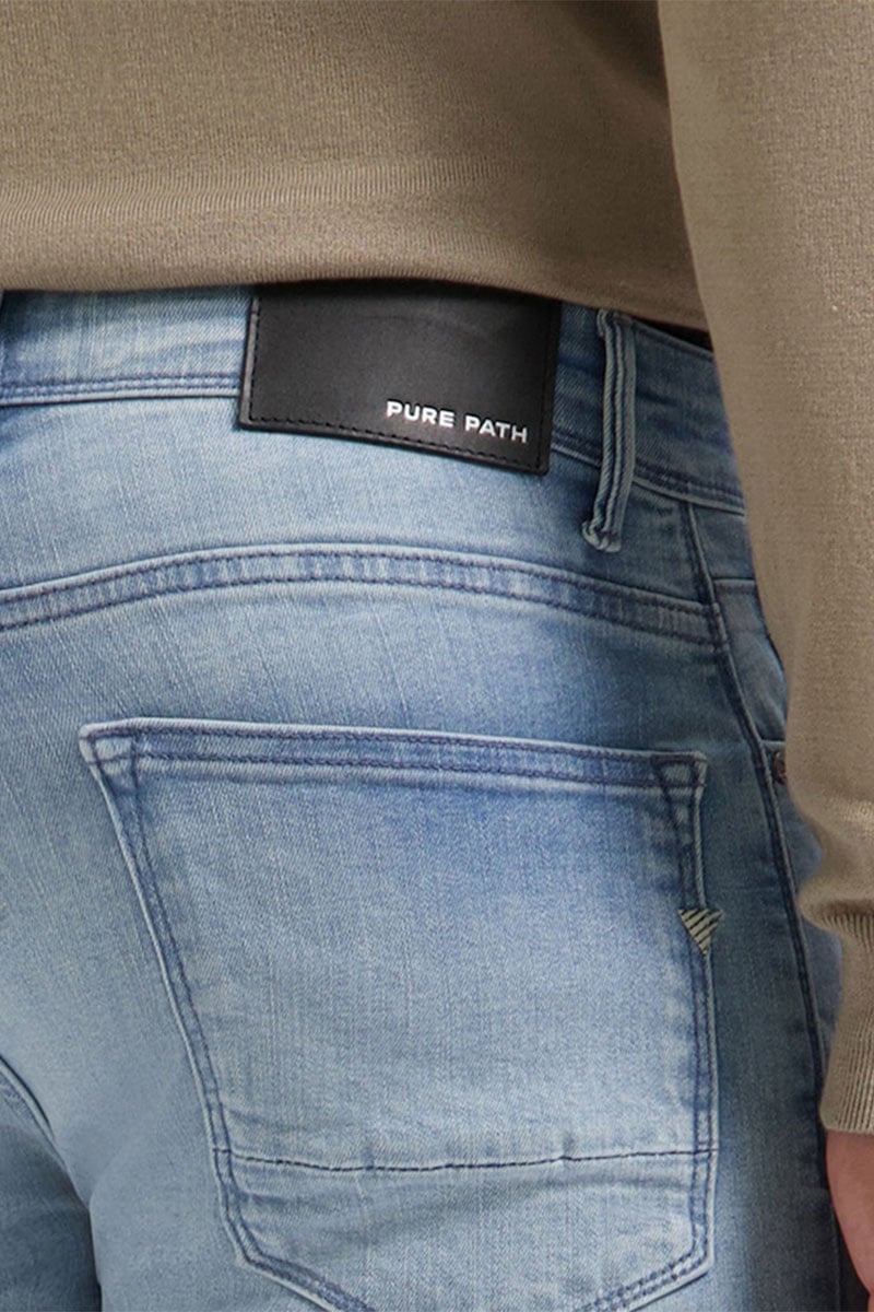 Pure Path Pure Path The Jone Denim Slim Fit Blauw