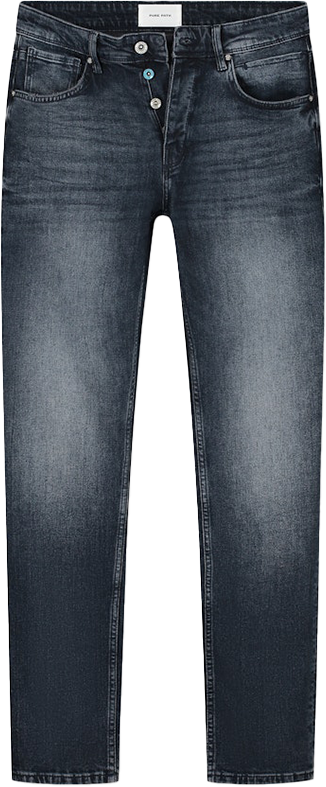 Pure Path Pure Path The Ryan Slim Fit Tapered Leg Blauw