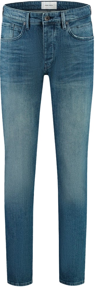 Pure Path Pure Path The Ryan Slim Fit Tapered Leg Blauw
