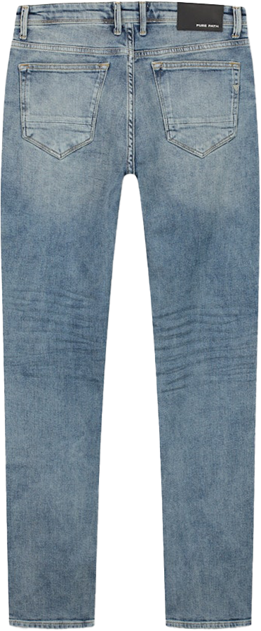 Pure Path Pure Path The Ryan Slim Fit Tapered Leg Blauw