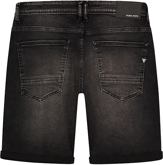 Pure Path Pure Path The Miles Slim Fit Denim Short Grijs